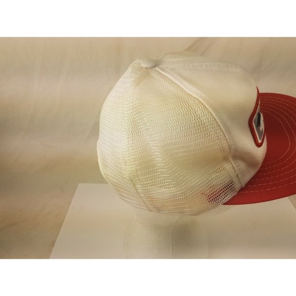 MILCHEM Cap Trucker Hat Snapback Baseball Vintage retro 80s red white - Picture 4 of 10
